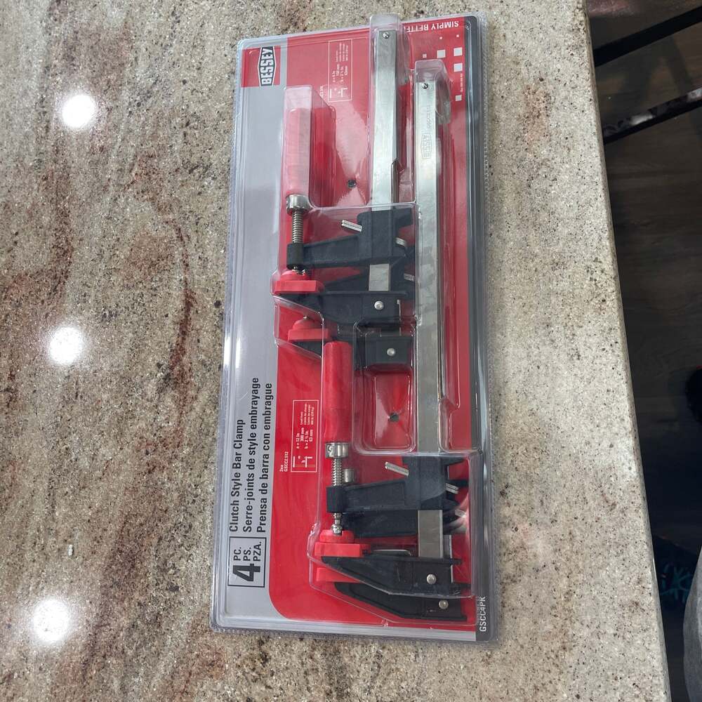 Bessey 4-Piece Clutch Style Bar Clamp Set‎ (Two 6-inch and Two 12-inch)